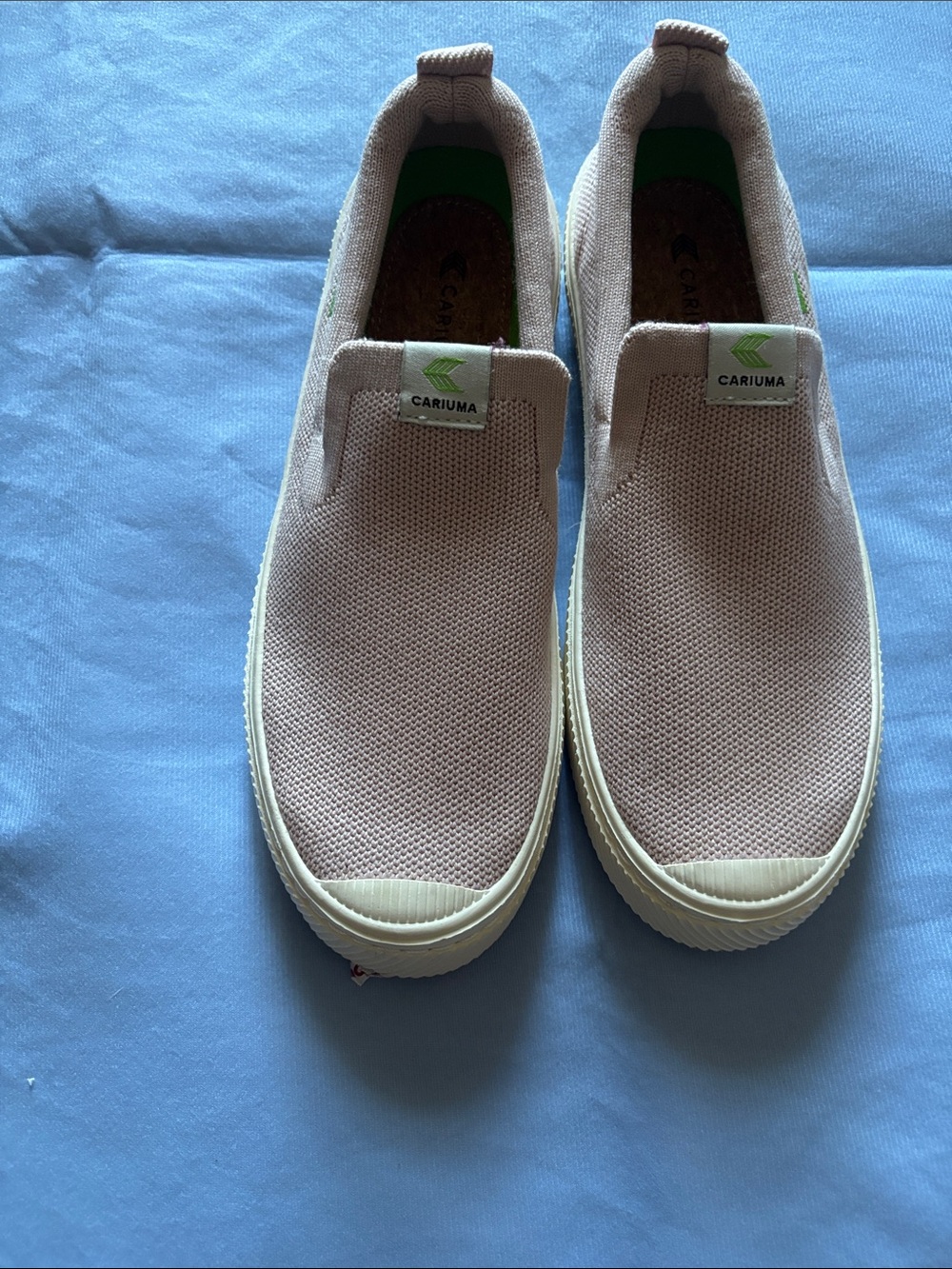 Cariuma Slip-On Sneakers in Blush Pink with Cream Sole